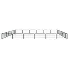 Greatstore Pasja ograda z 28 paneli črna 100x50 cm prašno barvano jeklo