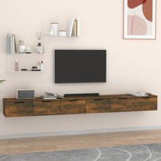 Vidaxl Stenska omarica 2 kosa dim. hrast 102x30x20 cm inženirski les
