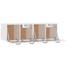 Vidaxl Stenska omarica 2 kosa visok sijaj bela 80x36,5x35 cm inž. les