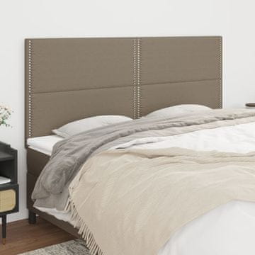 Vidaxl vidaXL Vzglavja za posteljo, 4 kosi, taupe, 100x5x78/88 cm, blago