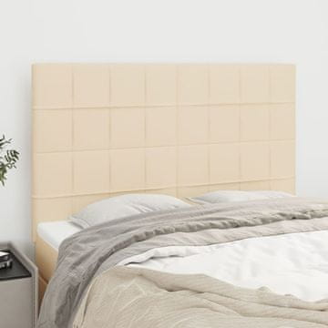 Vidaxl vidaXL Vzglavja za posteljo, 4 kosi, kremne barve, 72x5x78/88 cm, blago