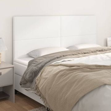Vidaxl vidaXL Vzglavja za posteljo, 4 kosi, bela, 100x5x78/88 cm, umetno usnje
