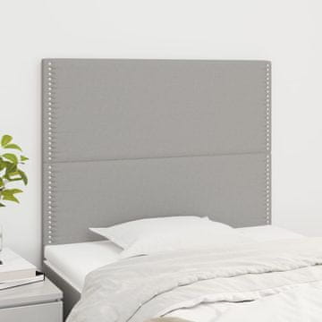 Vidaxl vidaXL Vzglavja za posteljo, 2 kosa, svetlo siva, 90x5x78/88 cm, blago