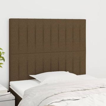 Vidaxl vidaXL Vzglavja za posteljo, 2 kosa, temno rjava, 100x5x78/88 cm blago