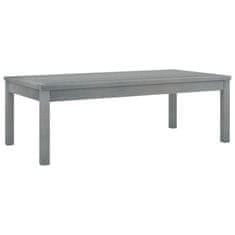 Vidaxl Klubska mizica 100x50x33 cm siv trden akacijev les