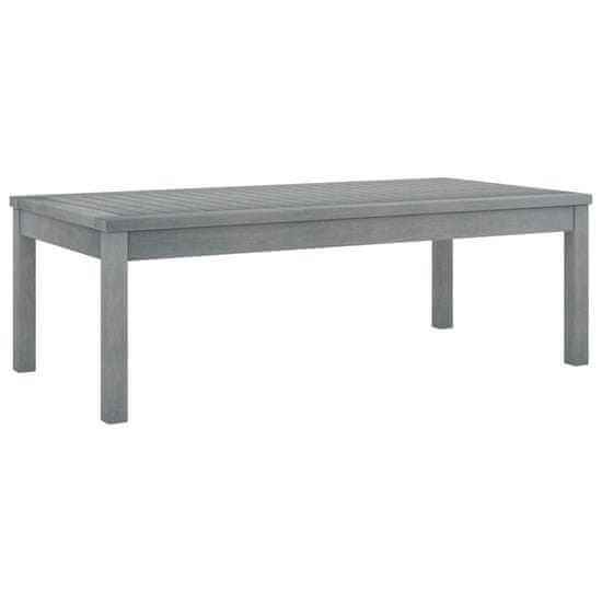Vidaxl Klubska mizica 100x50x33 cm siv trden akacijev les