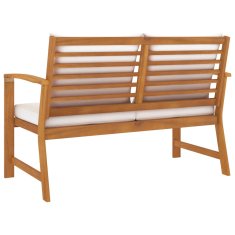 Vidaxl Vrtna klop 120 cm s krem blazinami trden akacijev les
