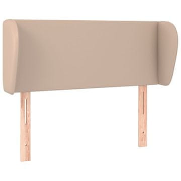 Vidaxl Vzglavje z ušesi kapučino 93x23x78/88 cm umetno usnje