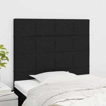 Vidaxl vidaXL Vzglavja za posteljo, 2 kosa, črna, 100x5x78/88 cm, blago