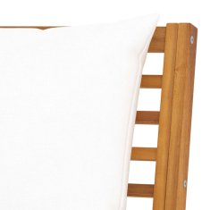 Vidaxl Vrtna klop 114,5 cm s krem blazino trden akacijev les
