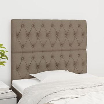 Vidaxl vidaXL Vzglavja za posteljo, 2 kosa, taupe, 90x7x78/88 cm, blago