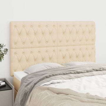 Vidaxl vidaXL Vzglavja za posteljo, 4 kosi, kremne barve, 72x5x78/88 cm, blago