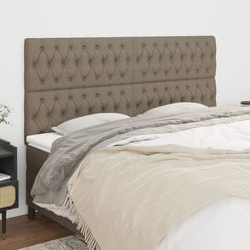 Vidaxl vidaXL Vzglavja za posteljo, 4 kosi, taupe, 90x7x78/88 cm, blago