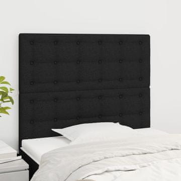 Vidaxl vidaXL Vzglavja za posteljo, 2 kosa, črna, 100x5x78/88 cm, blago
