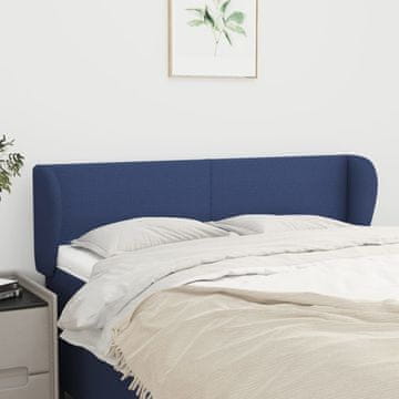Vidaxl vidaXL Vzglavnik s krilci moder 147x23x78/88 cm blago
