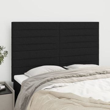 Vidaxl vidaXL Vzglavja za posteljo, 4 kosi, črna, 72x5x78/88 cm, blago