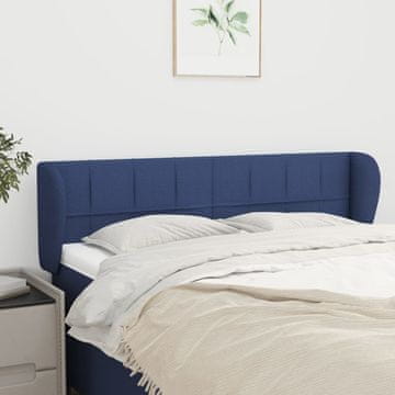 Vidaxl vidaXL Vzglavnik s krilci moder 147x23x78/88 cm blago