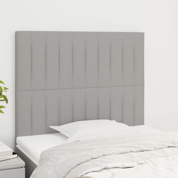 Vidaxl vidaXL Vzglavja za posteljo, 2 kosa, svetlo siva, 100x5x78/88 cm, blago