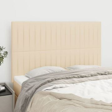 Vidaxl vidaXL Vzglavja za posteljo, 4 kosi, kremne barve, 72x5x78/88 cm, blago