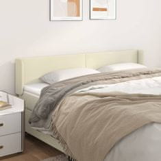Vidaxl Vzglavje z ušesi krem 163x16x78/88 cm umetno usnje