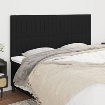 Vidaxl vidaXL Vzglavja za posteljo, 4 kosi, črna, 80x5x78/88 cm, blago