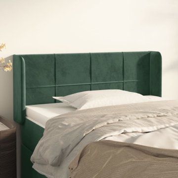 Vidaxl vidaXL Vzglavje s krilci temno zeleno 83x16x78/88 cm žamet