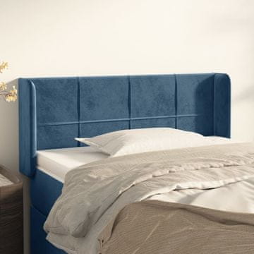 Vidaxl vidaXL Vzglavje s krilci temno modro 103x16x78/88 cm žamet