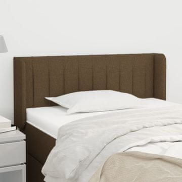 Vidaxl vidaXL Vzglavje s krilci temno rjavo 103x16x78/88 cm blago