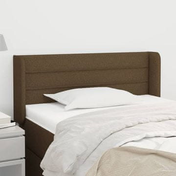 Vidaxl vidaXL Vzglavje s krilci temno rjavo 83x16x78/88 cm blago