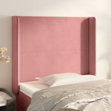 Vidaxl vidaXL Vzglavnik s krilci roza 83x16x118/128 cm žamet