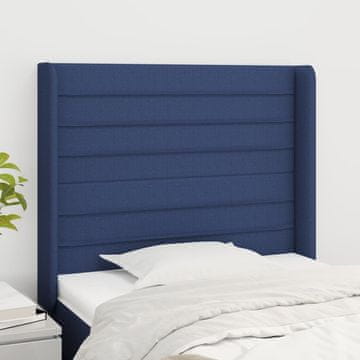 Vidaxl vidaXL Vzglavnik s krilci moder 103x16x118/128 cm blago