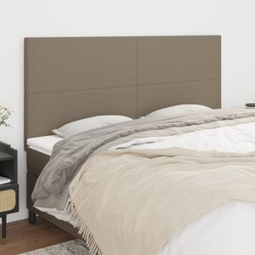 Vidaxl vidaXL Vzglavja za posteljo, 4 kosi, taupe, 100x5x78/88 cm, blago
