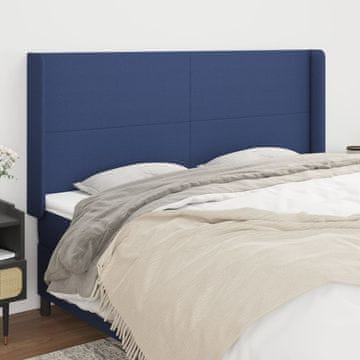 Vidaxl vidaXL Vzglavnik s krilci moder 183x16x118/128 cm blago