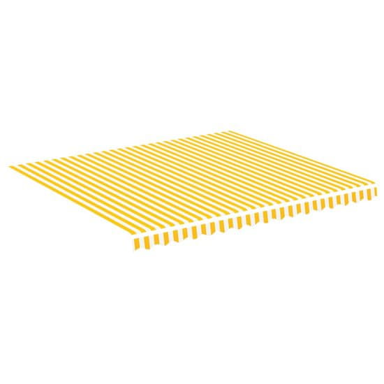 Vidaxl Nadomestno blago za tendo rumeno in belo 4x3,5 m