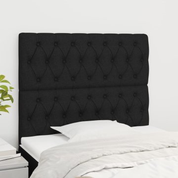 Vidaxl vidaXL Vzglavja za posteljo, 2 kosa, črna, 90x7x78/88 cm, blago