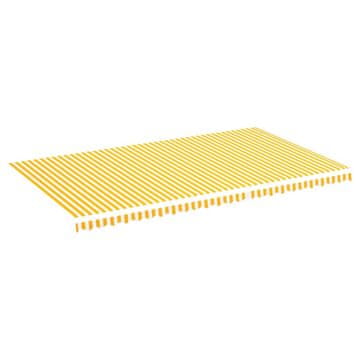 Vidaxl Nadomestno blago za tendo rumeno in belo 6x3,5 m