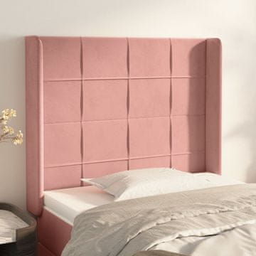 Vidaxl vidaXL Vzglavnik s krilci roza 83x16x118/128 cm žamet