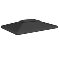 Vidaxl Streha za paviljon 2-delna 310 g/m2 4x3 m črna