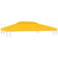Vidaxl Streha za paviljon 2-delna 310 g/m2 4x3 m rumena