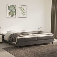 Vidaxl Box spring posteljni okvir temno siv 200x200 cm žamet