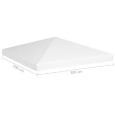 Vidaxl Streha za paviljon 270 g/m² 3x3 m bela