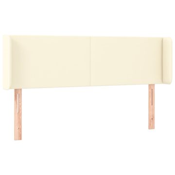 Vidaxl Vzglavje z ušesi krem 147x16x78/88 cm umetno usnje