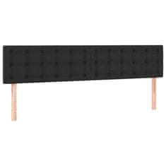 Vidaxl Box spring postelja z vzmetnico črna 200x200 cm umetno usnje
