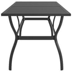 Vidaxl Vrtna miza antracitna 190x80x72 cm jeklo