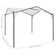 Vidaxl Paviljon 3x3x2,6 m bel 180 g/m2