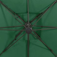 Vidaxl Vrtni senčnik z dvojno streho 300x300 cm zelen
