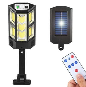 Verkgroup Solarna 59 LED COB cestna svetilka s PIR sezorjem gibanja + upravljalnik