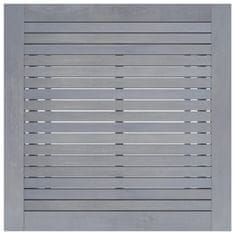 Vidaxl Vrtna jedilna miza siva 88x88x74 cm trden akacijev les
