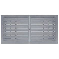 Vidaxl Vrtna barska miza siva 140x70x104 cm trden akacijev les