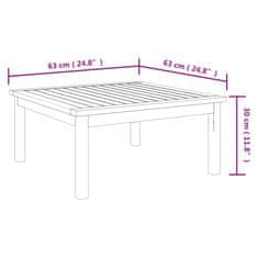 shumee Vrtna mizica 63x63x30 cm trden akacijev les